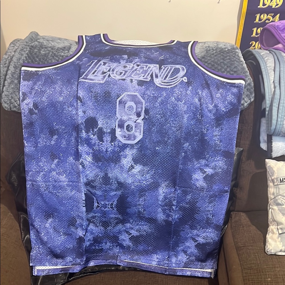 Purple/Blue Replica Kobe Legend 8/24 Basketball Jersey.